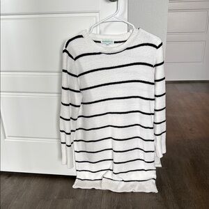 Striped Black and White Sweater Dress